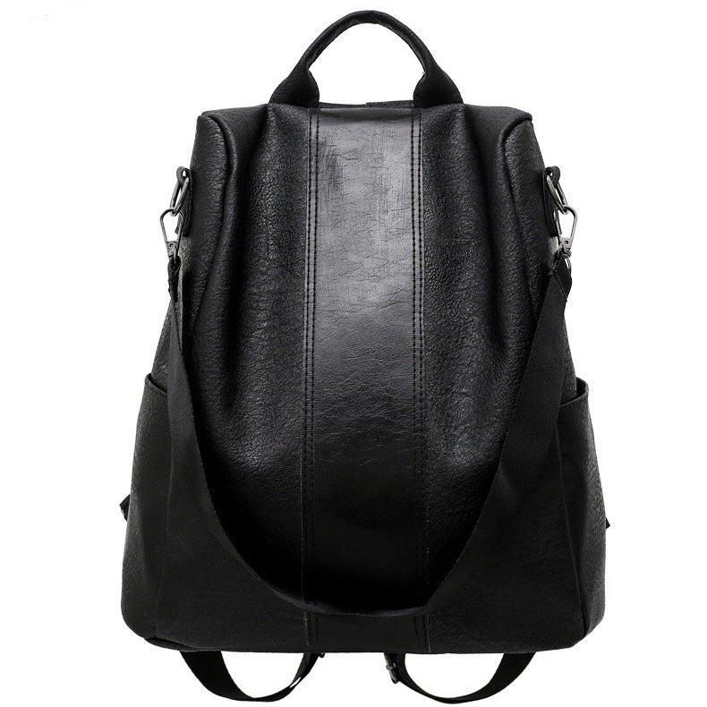 Women's solid color backpack