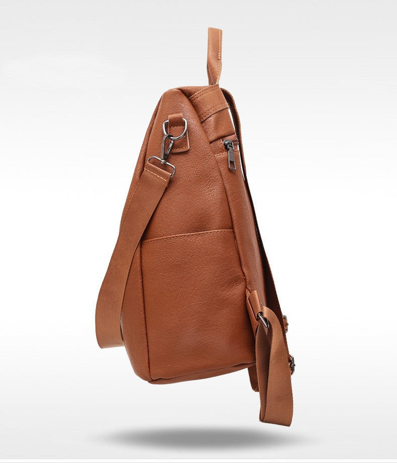 Women's solid color backpack