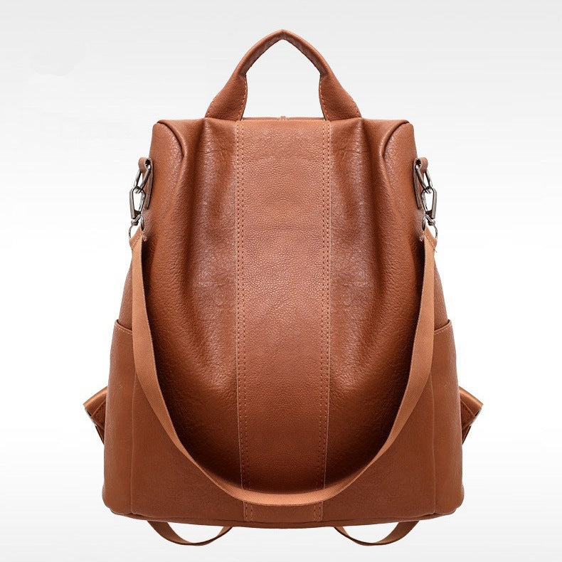 Women's solid color backpack